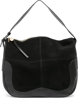 Hana suede shoulder bag