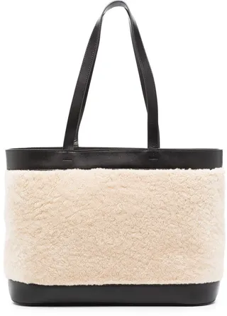 large Harper shearling tote bag
