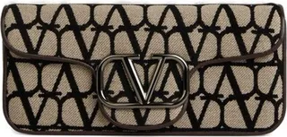 Valentino VLogo Plaque Foldover Top Crossbody Bag