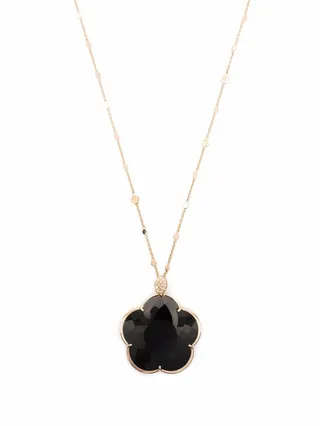 18kt rose gold Ton Joli onyx and diamond necklace