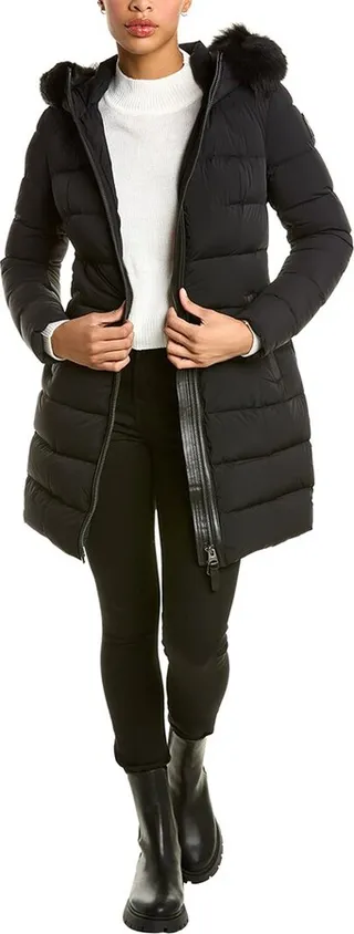 Mackage Calla Leather-Trim Down Coat