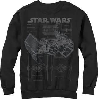 Men's Star Wars TIE Fighterprint Sweatshirt - Black - X Large