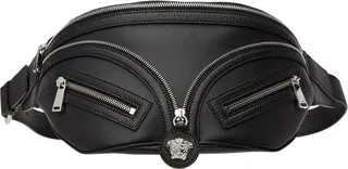 Versace Black Repeat Belt Bag