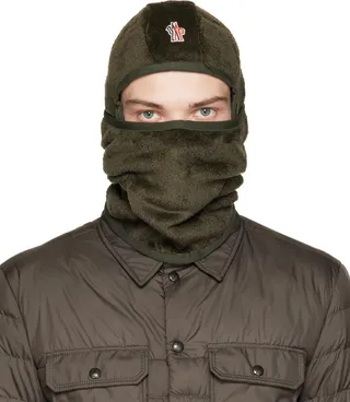 Moncler Grenoble Green Monogram Balaclava