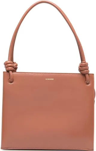 Knot-Detail Leather Shoulder Bag