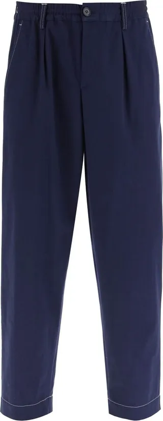 Cotton Cropped Trousers