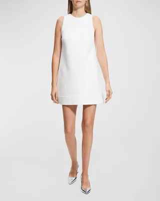 Sleeveless Crewneck Mini Shift Dress