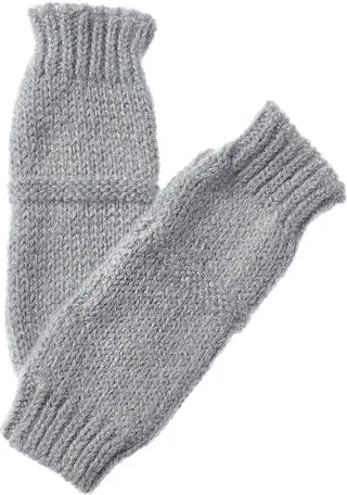 Jocelyn Lurex Wool-Blend Fingerless Mittens