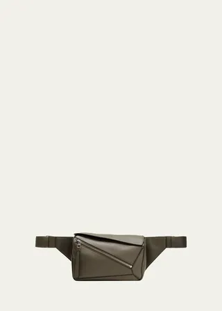Men's Puzzle Leather Belt Bag