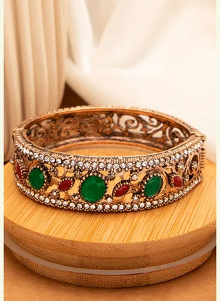 Gold Plated Designer Stone Bracelet