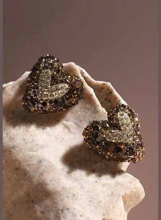 Gold Plated Designer Stone Party Wear Stud For Women