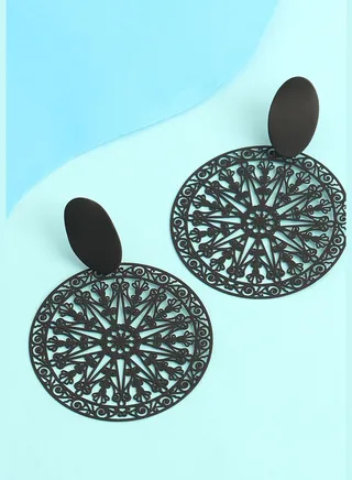 Gold Plated Party Designer Stone Drop Earring For Women