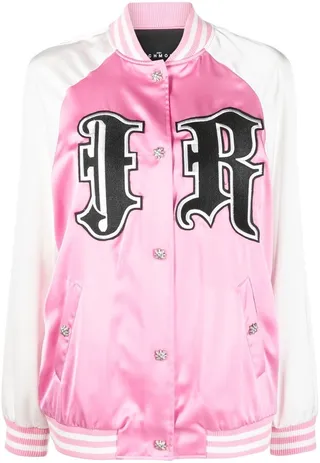 Logo Patch Bomber Jacket