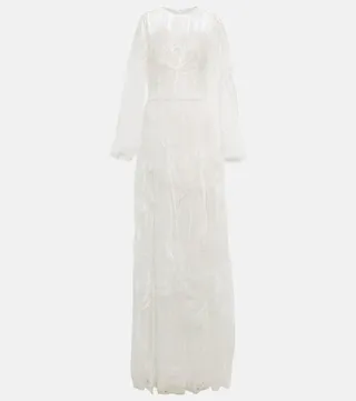 Jezebel embroidered tulle gown