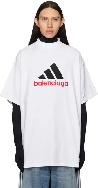Balenciaga White Adidas Edition T-Shirt