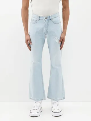 Distressed Flared Jeans