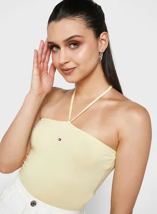 Halter Neck High Leg Body