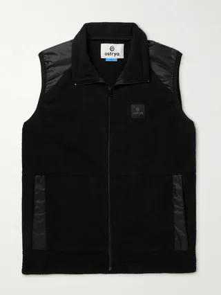Surplus Shell-Trimmed Fleece Gilet