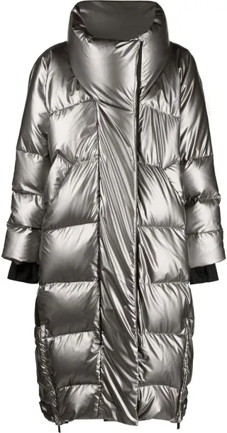 Funnel-Neck Padded Coat
