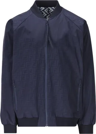 Fendi All-Over FF Printed Zipped Bomber Jacket