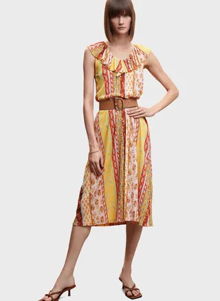 Printed Overlay Dress