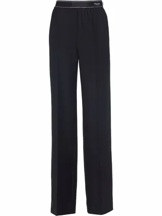 High-Waisted Straight-Leg Trousers