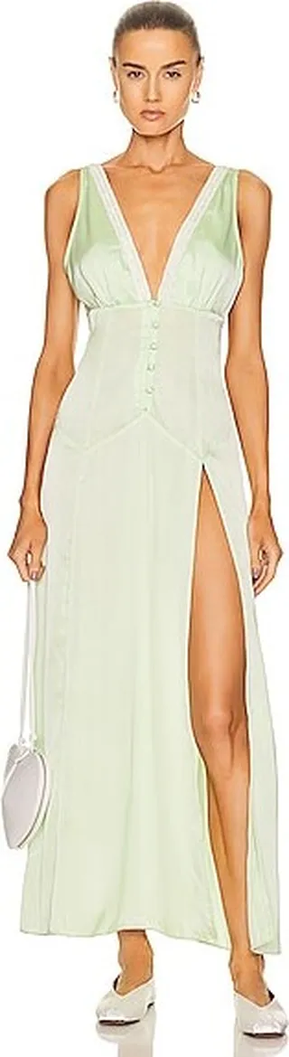 LoveShackFancy Mazarin Dress in Green