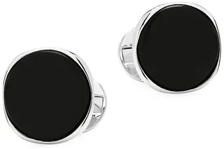 Ox & Bull Trading Co. Black Onyx & Sterling Silver Cufflinks