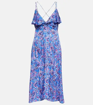 Paysa printed silk-blend midi dress