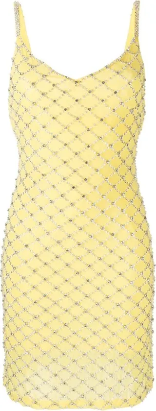 Crystal-Embellished Slip Dress