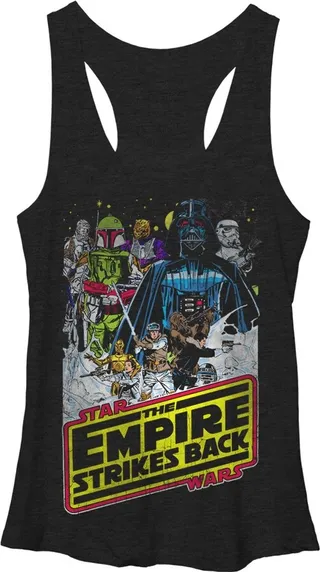 Women's Star Wars Movie Poster Racerback Tank Top - Black Heather - Medium