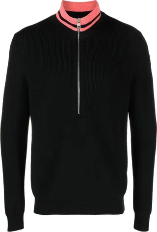 High-Neck Zip-Up Jumper