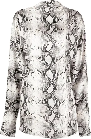 Flora snakesin-print minidress