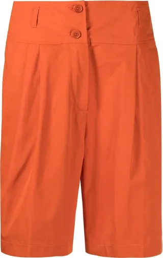 High-Waisted Cotton Shorts