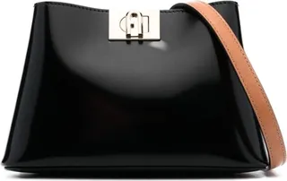 Fleur patent-leather shoulder bag