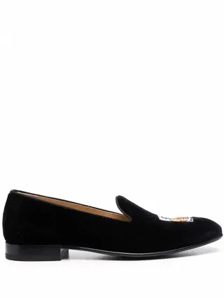Tom embroidered velvet slippers