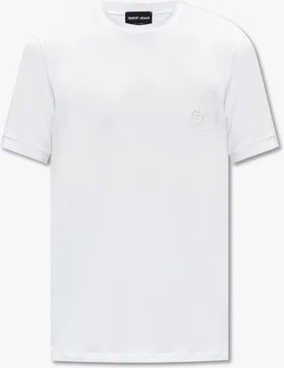 Giorgio Armani Logo Embroidered Crewneck T-Shirt