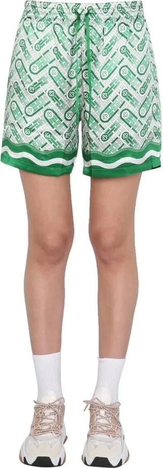 Casablanca All-Over Patterned Drawstring Shorts