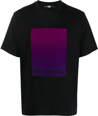 Flock logo-print T-shirt