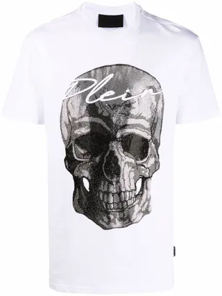 skull-print T-shirt