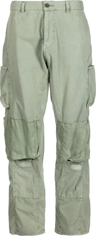 Multiple-Pockets Straight-Leg Trousers