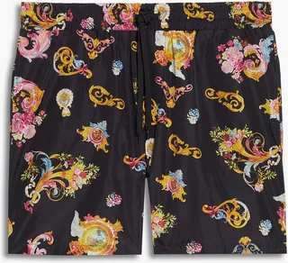 Mid-length printed swim shorts