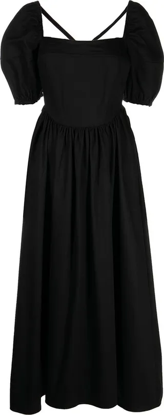 Backless Corset Midi Dress