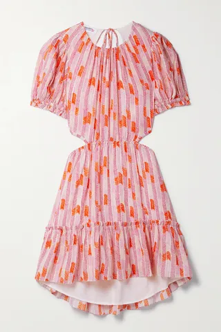 lemlem - Gigi Open-back Printed Ecovero-blend Mini Dress - Pink