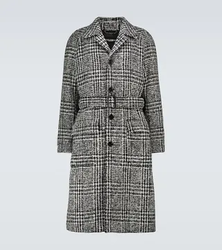 Prince of Wales checked overcoat