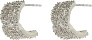 Crystal Pavé Hoop Earrings