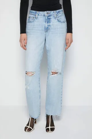Zuri Mid Rise Boyfriend Jean in Summerland Light