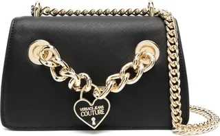 Logo-Charm Chain-Embellished Crossbody Bag