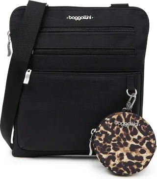 baggallini Chelsea Crossbody Bag with Zipper Pouch Charm