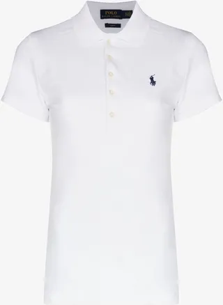 White Julie Cotton Polo Shirt